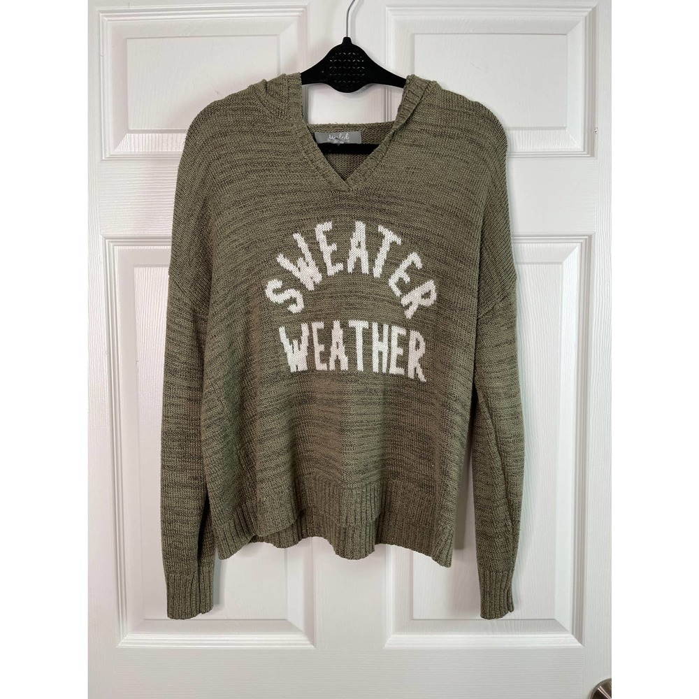 Marled Sweater Weather Hoodie Knit Sweater